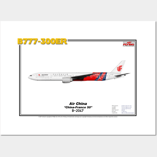 Boeing B777-300ER - Air China "China-France 50" (Art Print) Posters and Art